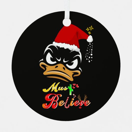 Must Believe Christmas Metalen Ornament (Voorkant)