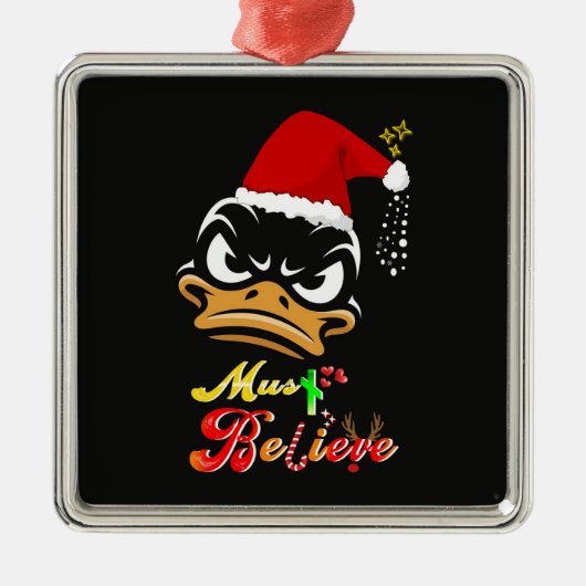Must Believe Christmas Metalen Ornament (Voorkant)