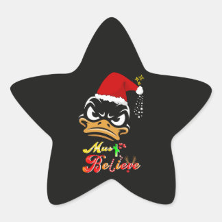 Must Believe Christmas Ster Sticker
