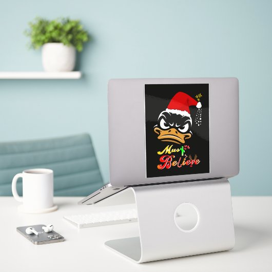 Must Believe Christmas Sticker (Laptop op bureau)