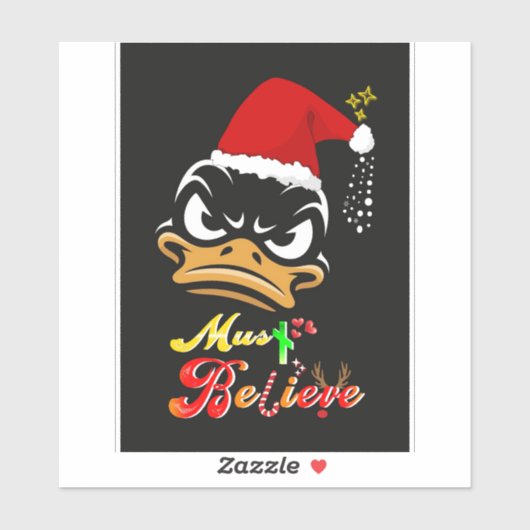 Must Believe Christmas Sticker (Vel)