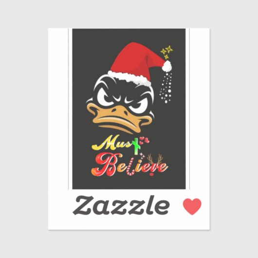 Must Believe Christmas Sticker (Vel)