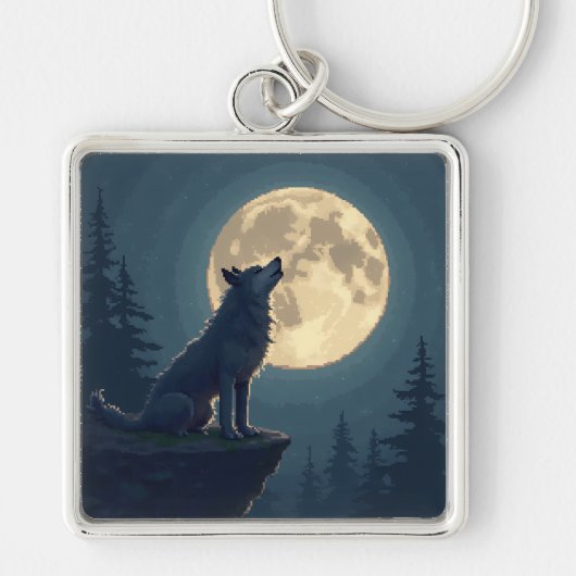 Must-Have! Moonlight Wolf Keychain Full of Emotion (Voorkant)