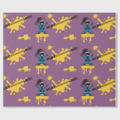 Mustaaaaaard Paarse wikkelpapier Cadeaupapier (Vlak)