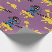 Mustaaaaaard Paarse wikkelpapier Cadeaupapier (Hoek)