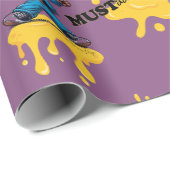 Mustaaaaaard Paarse wikkelpapier Cadeaupapier (Rol Hoek)