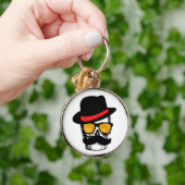 Mustach calavera met stijl sleutelhanger (Hand)