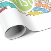 Mustache 1e Kerstmis Hipster gepersonaliseerde fot Cadeaupapier (Rol Hoek)