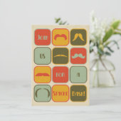 Mustache 40e verjaardag uitnodiging (Staand voorkant)