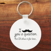 Mustache A Vraag Sleutelhanger (Voorkant)