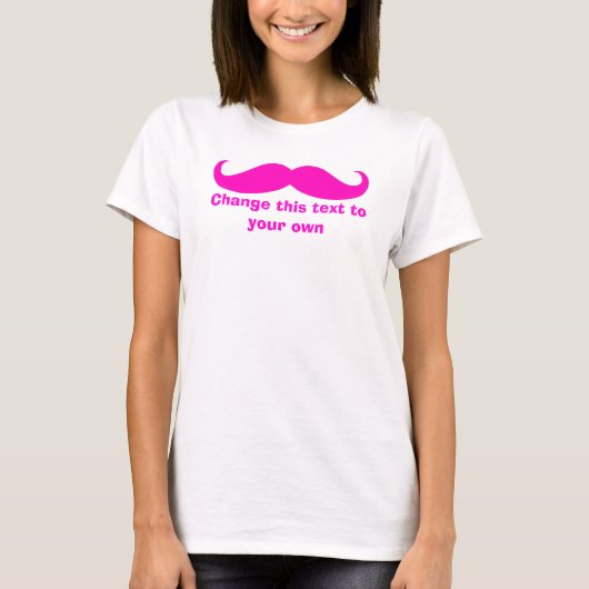 Mustache Aanpassen T-shirt (Voorkant)