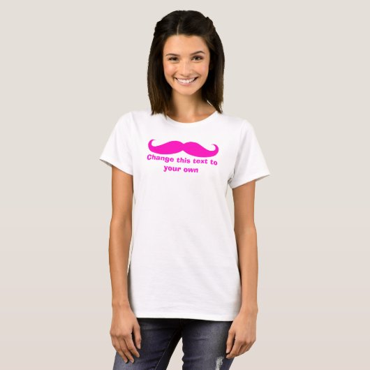 Mustache Aanpassen T-shirt (Voorkant volledig)