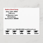 Mustache Afstuderen Briefkaart (Achterkant)