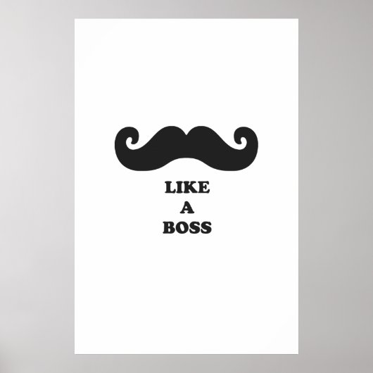 Mustache als een baas poster (Voorkant)