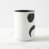 Mustache Aviator Silhouette Mok (Midden)