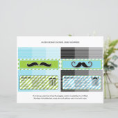 Mustache Baby shower Chocolade Bar wrappers (Staand voorkant)