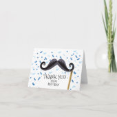 Mustache Baby shower dank u opmerking Bedankkaart (Voorkant)
