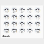 Mustache Baby shower Dank u voor Sticker (Vel)