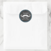 Mustache Baby shower Favor Sticker (Tas)