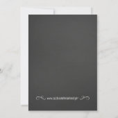 Mustache Baby shower Invitation Chalkboard Kaart (Achterkant)