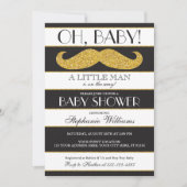 Mustache Baby shower Invitation - Little Man Kaart (Voorkant)