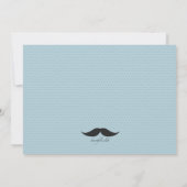 Mustache Baby shower Kaart (Achterkant)