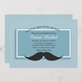 Mustache Baby shower Kaart (Voorkant / Achterkant)