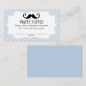 Mustache Baby shower Luier Raffle Tickets Informatiekaartje (Voorkant / Achterkant)
