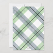 Mustache baby shower Uitnodiging Green Navy Bow st (Achterkant)