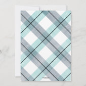 mustache baby shower uitnodiging jongen munt marin (Achterkant)