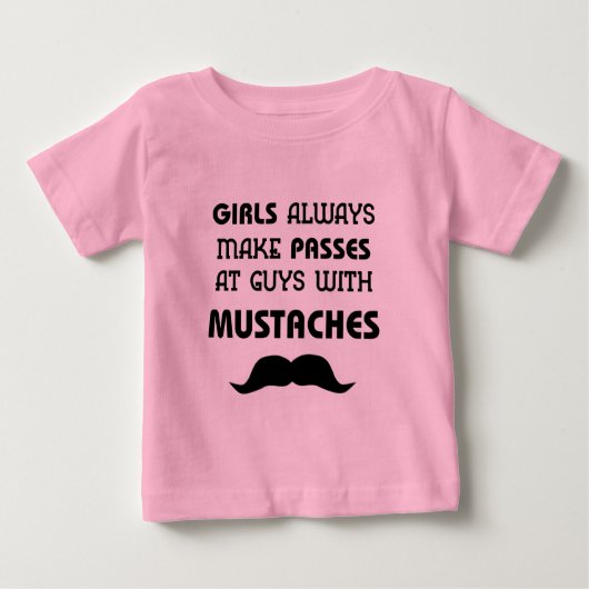 Mustache Baby T-shirt (Voorkant)