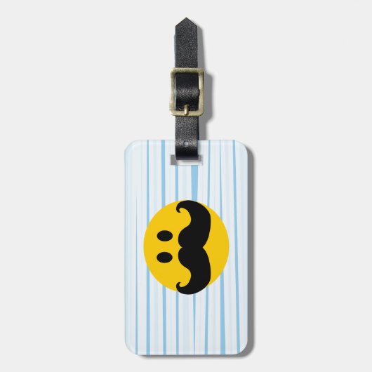 Mustache Bagagelabel (Voorkant verticaal)