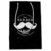 Mustache Barber Shop Barbershop Winkelen Medium Cadeauzakje (Voorkant)