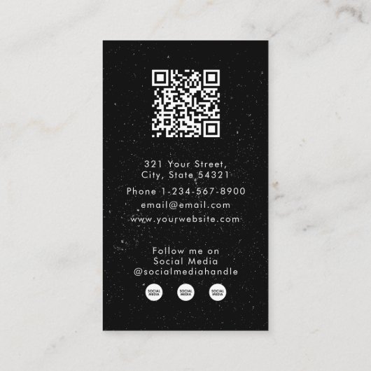 Mustache Barber Shop Haarstylist Loyalty Kaart Visitekaartje (Achterkant)