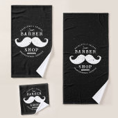 Mustache Barber Shop Modern Haarstylist Barbershop Bad Handdoek