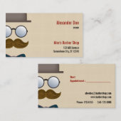 Mustache Barber Shop Visitekaartje Afsprakenkaartje (Voorkant / Achterkant)
