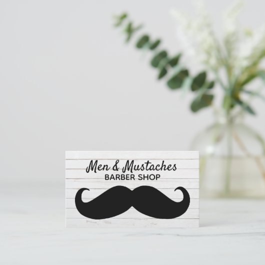 Mustache BarberThMED Visitekaartje (Staand voorkant)