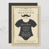 Mustache Bash Baby shower Uitnodiging (Voorkant / Achterkant)