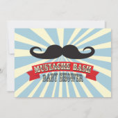 Mustache Bash Baby shower Uitnodiging (Achterkant)