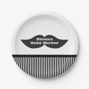 Mustache Bash Birthday PTY Modern Borden Papieren Bordje