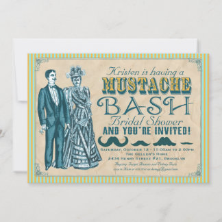 Mustache Bash Bridal Shower Kaart