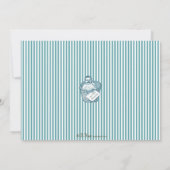 Mustache Bash Couples Baby shower - Blauw en wit Kaart (Achterkant)