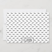 Mustache Bash eerste verjaardag uitnodiging (Achterkant)