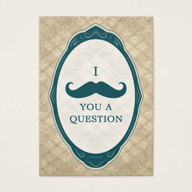 Mustache Bash  Lijst Uitnodigingen Visitekaartje (Voorkant)