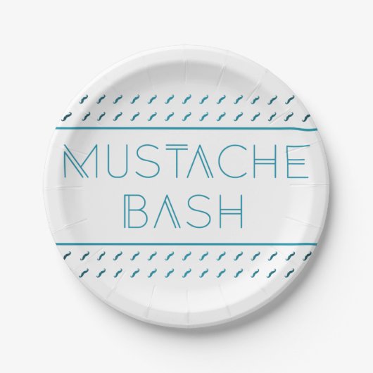 Mustache Bash Metro Papieren Bordje (Voorkant)