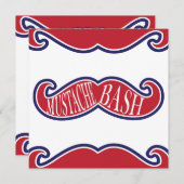Mustache Bash - rood, wit en blauw Kaart (Voorkant / Achterkant)