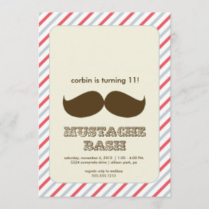 mustache bash uitnodiging