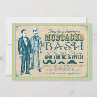 Mustache Bash Uitnodiging