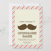 mustache bash uitnodiging (Voorkant)