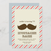 mustache bash uitnodiging (Voorkant / Achterkant)